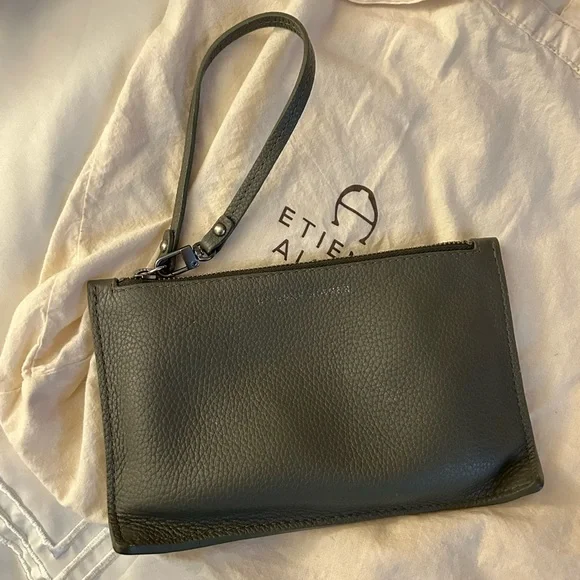 100% AUTHENTIC ETIENNE AIGNER LEATHER ADELINE LOGO TOTE SHOULDER BAG - Picture 6 of 11